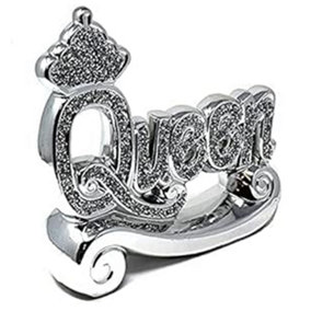 Crushed Diamond Queen Letter Blocks Sight Ornament