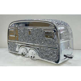 Crushed Diamond Silver Crystal Square Gypsy Caravan