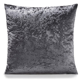 Crushed Velvet Luxury Cushion 45cm x 45cm Charcoal
