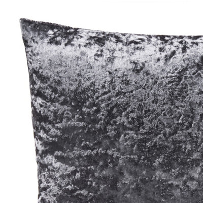 Crushed Velvet Luxury Cushion 45cm x 45cm Charcoal