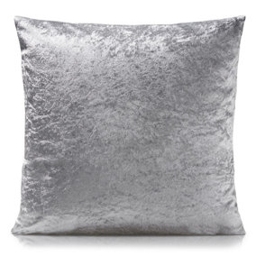 Crushed Velvet Luxury Cushion 45cm x 45cm Silver