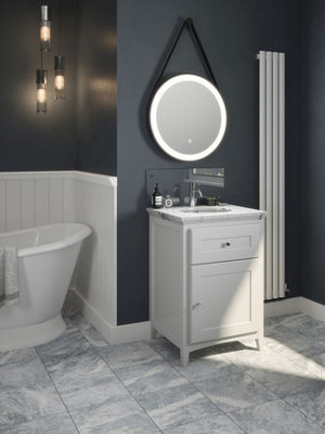 Crystal Clear Toughened Glass Bathroom Splashback (Chrome Cap) 250mm x 500mm x 4mm