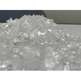 Crystal Clear Tumbled Glass Chippings 10-14mm - 10 Large 5kg Bags (50kg)