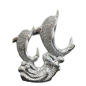 Crystal Crushed Jewel Diamond Dolphin Sparkle Ornament