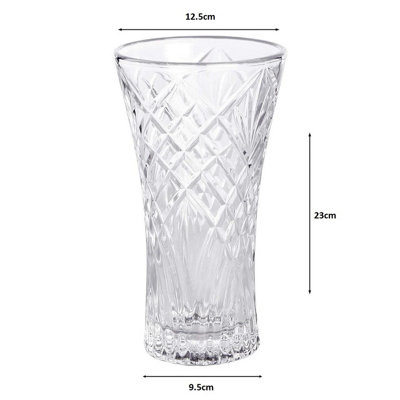 Crystal Glass Short Flower Vase - 5