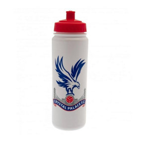 Crystal Palace FC Crest 750ml Water Bottle White/Blue/Red (One Size)