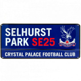 Crystal Palace FC Metal Plaque Royal Blue/White/Red (One Size)