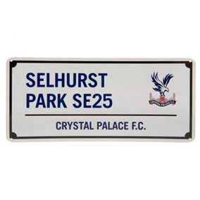 Crystal Palace FC Selhurst Park SE25 Plaque White/Blue (One Size)
