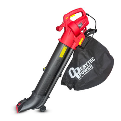 Crytec 3 in 1 Garden Leaf Blower 3KW Vacuum Blower & Mulcher 10:1 Mulch Ratio