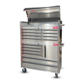 Crytec 41" Stainless steel 14 drawer tool cabinet