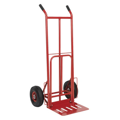 CST990 Heavy-Duty Folding Toe Sack Truck - Pneumatic Wheels, Rust-Resistant, 250kg Capacity