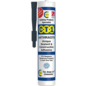 CT1 - Anthracite - Building Sealant & Adhesive Snag Tube for Virtually Any Material (1)