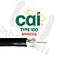 CT100 Satellite Digital TV Aerial Coax Cable Coaxial type 100 CAI Approved UK Black 10 Metres 2 Clips Per Metre Cable
