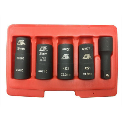 Cta Tools Cta1463 Wheel Nut Cap Flip Socket Set 18.5Mm-22.5Mm 1/2" Drive X 5Pcs