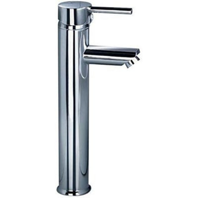 CUAWI Waterfall Spout Bathroom Sink Faucet Chrome Polish Single Handle Hot and Cold Tall Bathroom Tap