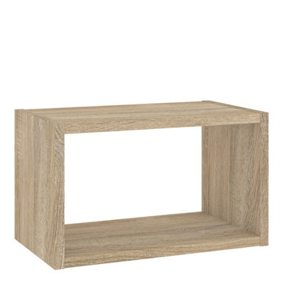 Cube Floating Wall Shelf Unit in Oak