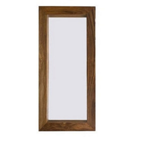 Cube Indian Wooden Framed Wall Mirror