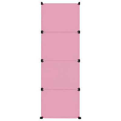 Cube Storage Cabinet for Kids with 12 Cubes Pink PP - 4