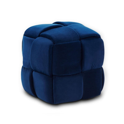 Velvet cube outlet stool