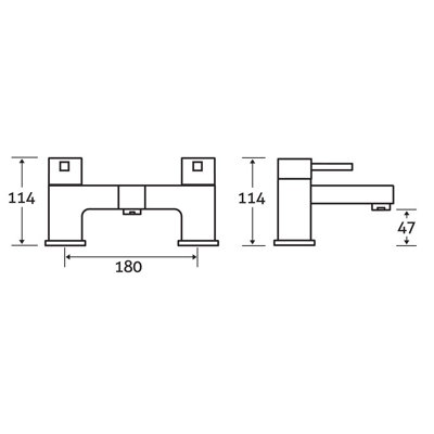 Cubic Chrome Plated Bath Filler Tap - 3