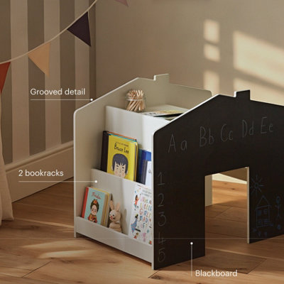 CuddleCo Play House Storage Desk with Bench in Pebble