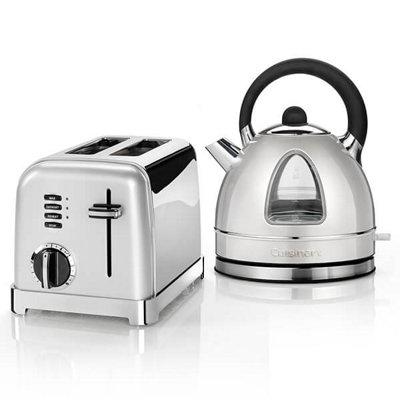 Cuisinart Style Frosted Pearl Traditional Kettle & 2 Sl Toaster