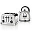 Cuisinart Style Frosted Pearl Traditional Kettle & 4 Sl Toaster Breakfast Set