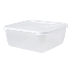 Cuisine 10L Large Square Food Box & Lid Packed Lunch Box