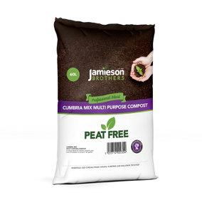Cumbrian Mix Peat Free Compost Multipurpose 60L  - By Jamieson Brothers