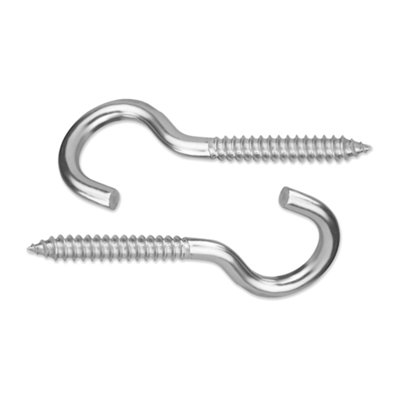 Cup Hooks Screws 45mm x 3.0mm ( Pack of: 50 ) Ceiling Screw In Heavy ...