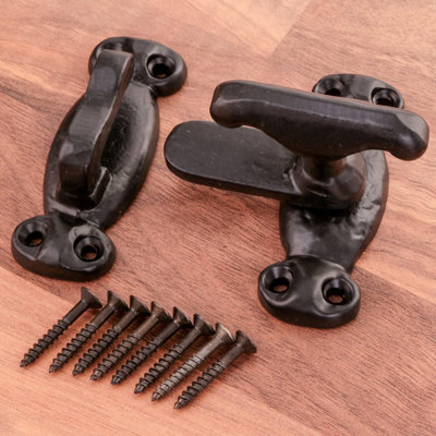 Cupboard Latch 70mm Antique Black Pack of 1 - 3