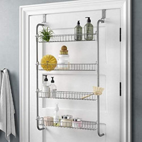 Cupboard Organiser Hanging Rack 4-Tier Over Door Shelves for Cupboard Storage
