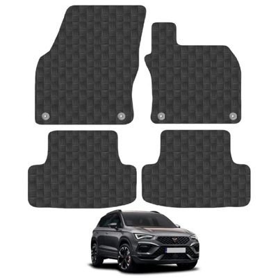 Cupra Ateca 2018-Onwards Car Floor Mats Rubber Tailored Fit 4pcs Set Anti-Slip