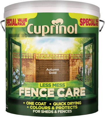 Cuprinol 5194067 Less Mess Fence Care Autumn Gold 6 litre CUPLMFCAG6L
