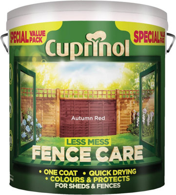 Cuprinol 5194068 Less Mess Fence Care Autumn Red 6 litre CUPLMFCAR6L