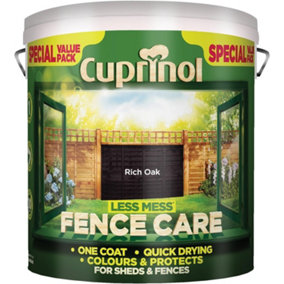 Cuprinol 5194070 Less Mess Fence Care Rich Oak 6 litre CUPLMFCRO6L