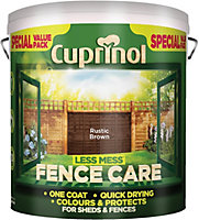 Cuprinol 5194071 Less Mess Fence Care Rustic Brown 6 litre CUPLMFCRB6L
