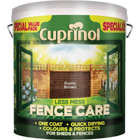 Cuprinol 5194071 Less Mess Fence Care Rustic Brown 6 litre CUPLMFCRB6L