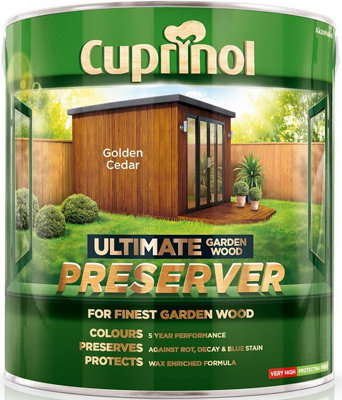 Cuprinol 5206069 Ultimate Garden Wood Preserver Golden Cedar 1 litre CUPGWPREGC1L