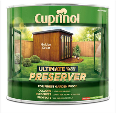 Cuprinol 5206069 Ultimate Garden Wood Preserver Golden Cedar 1 litre CUPGWPREGC1L