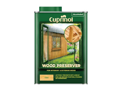 Cuprinol 5330417 Wood Preserver Clear 1 litre CUPWPCL1L