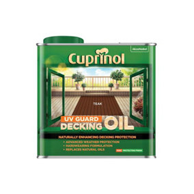 Cuprinol 5380727 UV Guard Decking Oil Teak 2.5 litre CUPDOT25L