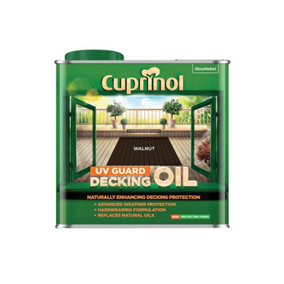 Cuprinol 5380729 UV Guard Decking Oil Walnut 2.5 litre CUPDOW25L