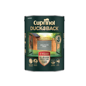 Cuprinol 5701413 Ducksback 5 Year Waterproof for Sheds & Fences Delicate Pine 5L