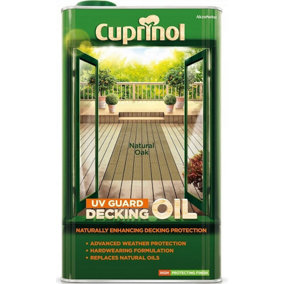 Cuprinol 5L UV Guard Decking Oil Natural Oak