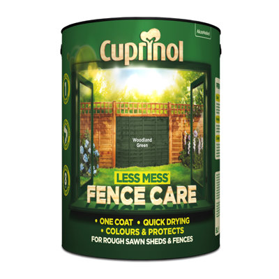 Cuprinol 6L Less Mess Shed & Fence Care Woodland Green