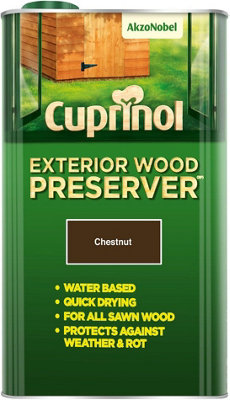 Cuprinol Exterior Wood Preserver Chestnut 5L