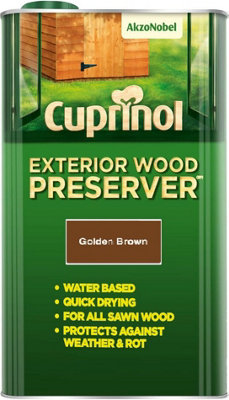 Cuprinol Exterior Wood Preserver Golden Brown 5L