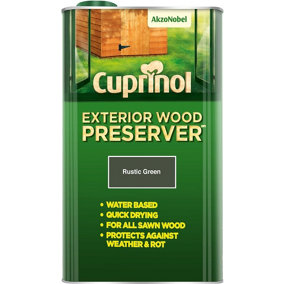 Cuprinol Exterior Wood Preserver Rustic Green 5L