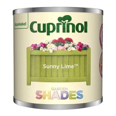 Cuprinol Garden Shades Tester Paint Pot 125ml Sunny Lime DIY at B&Q